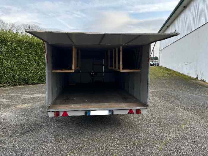 Remorque Fermée 4,75mx2x10m (essieux neufs) 3