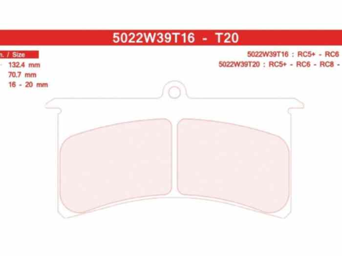 Plaquettes neuves Carbone Lorraine RC6 pour étriers Wilwood 4
