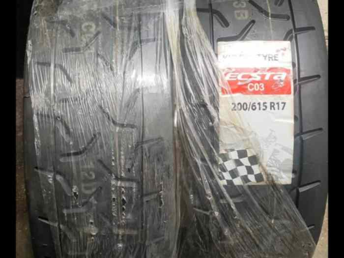 Vend lot de pneus en 17 pouces rally trackday run loisir 4