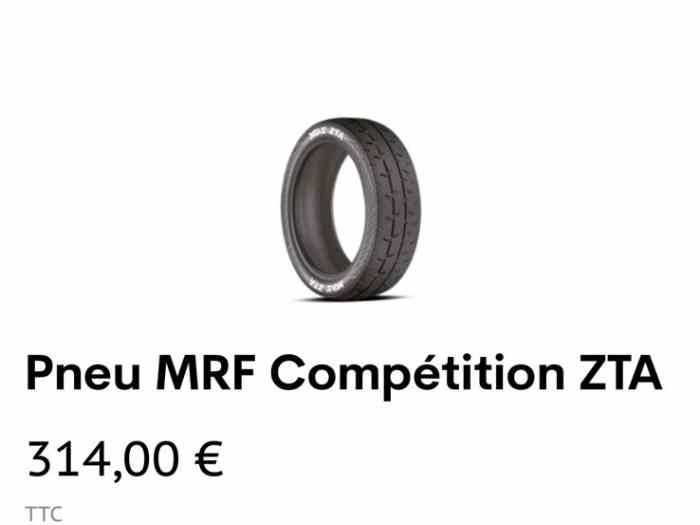 Pneu MRF ZTA compétition 17 pouces 4