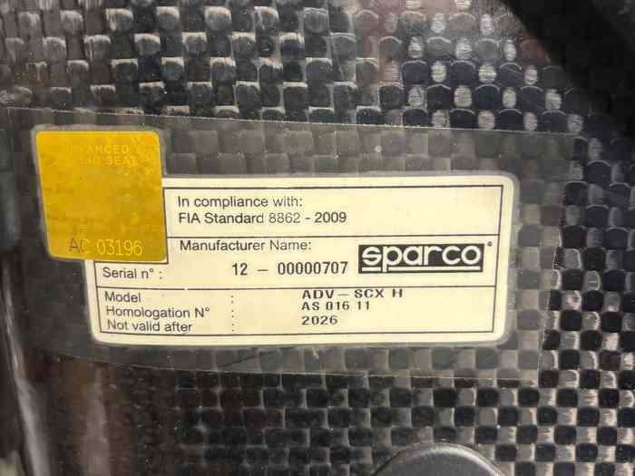 Siège baquet Sparco Adv-scxh 1