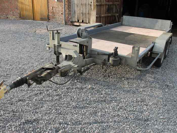 remorque porte voiture Hubière double essieu 1