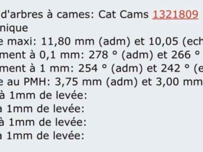 Camshafts Cat cams for peugeot 106 2