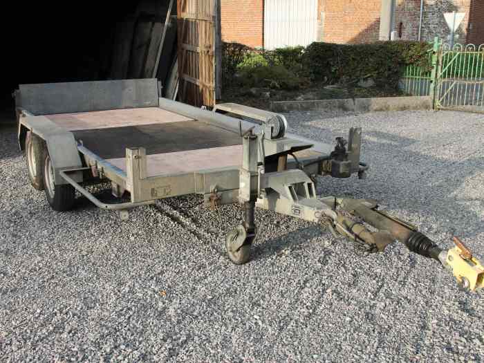 remorque porte voiture Hubière double essieu 0