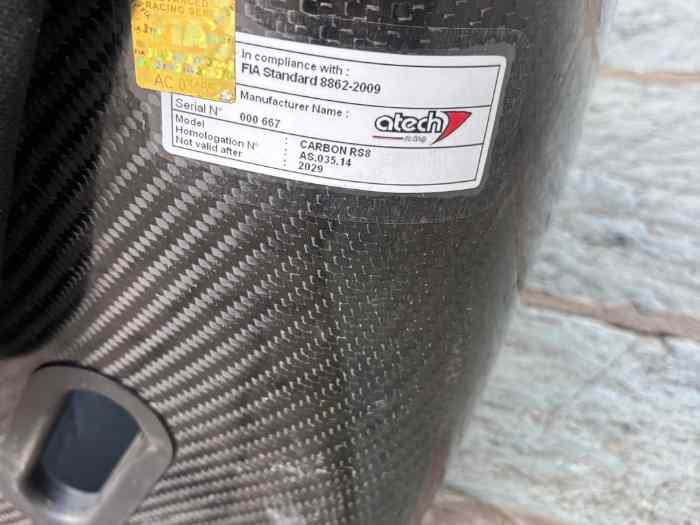 Vend 2 sièges atech carbon rs8 r5 1