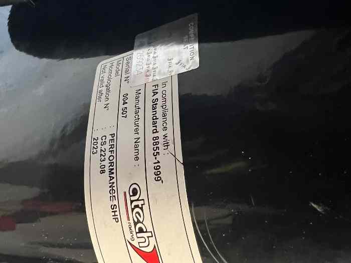 À vendre 2 sièges Baquet ATEC / Reverchon Sport 2