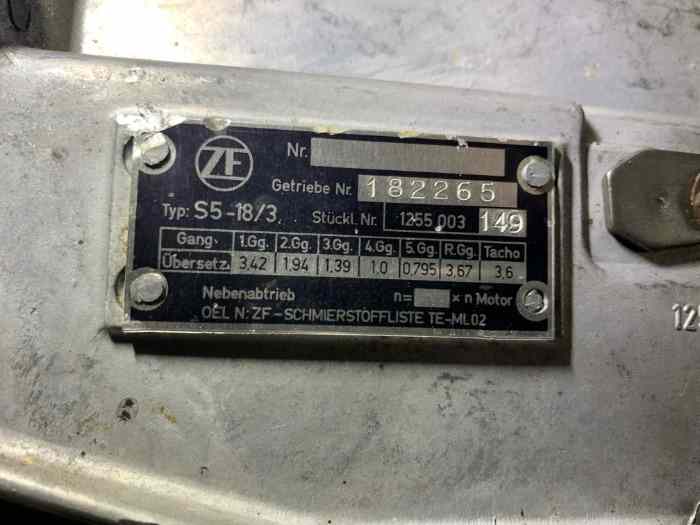BOITE 5 ZF. SUNBEAM LOTUS 1