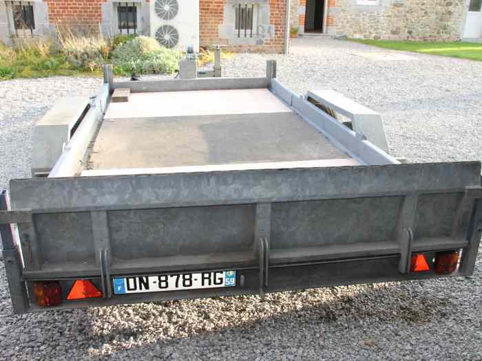 remorque porte voiture Hubière double essieu 3