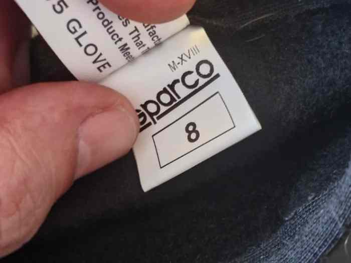 Gants SPARCO FIA Taille 8 noirs 1
