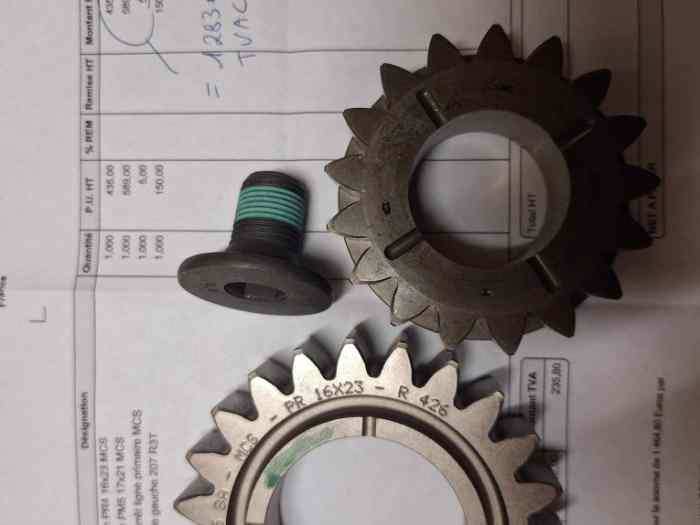 Pignon 4 et 5 Boite crabots SMAN 207 R...