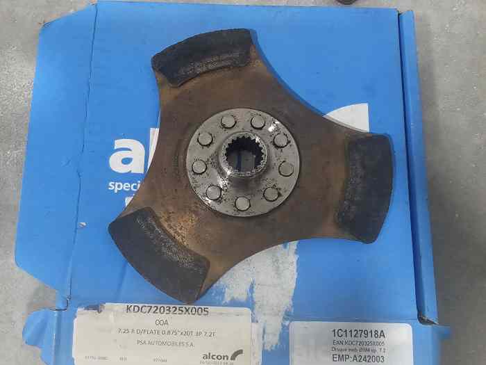 Disque embrayage 208 R2 alcon.