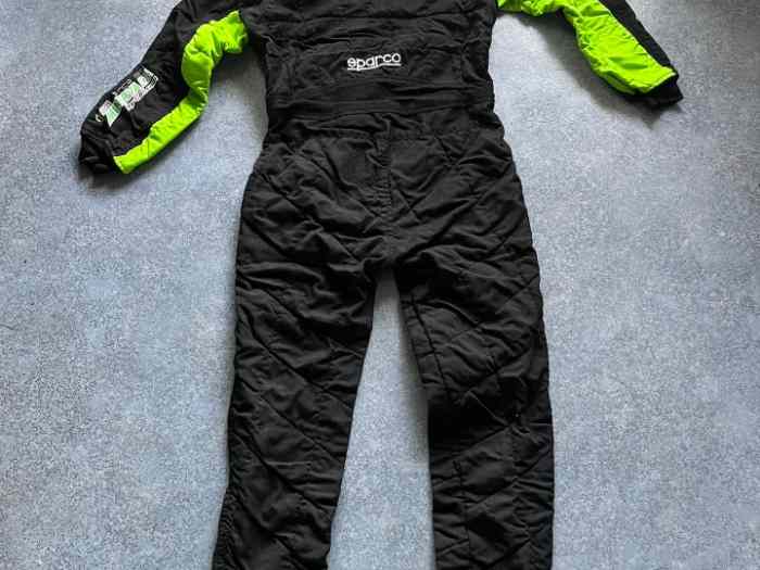COMBINAISON SPARCO SPRINT RS2 NOIRE ET VERTE T48 1