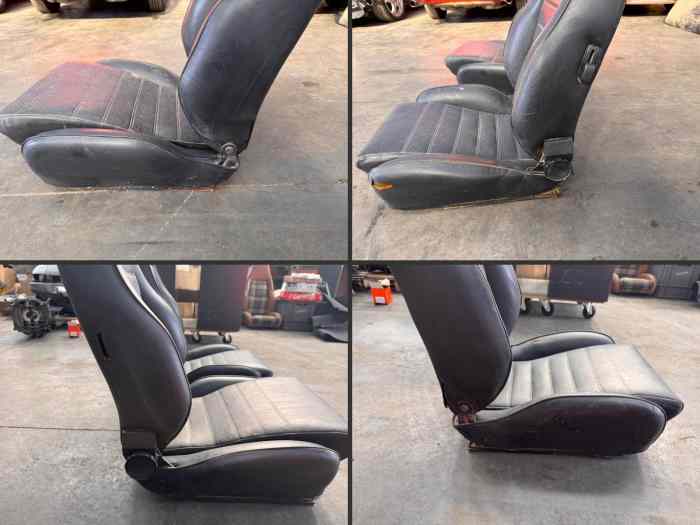 Paire de sièges Porsche 930 en cuir noir 4