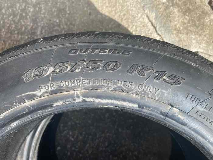 Lot de pneu pirelli rk5 et rk7 15pouces 2