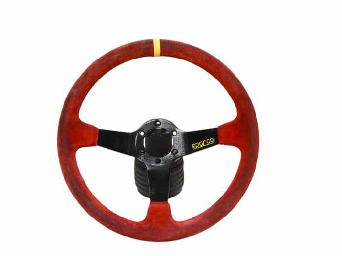 Volante Sparco desplazado piel vuelta
