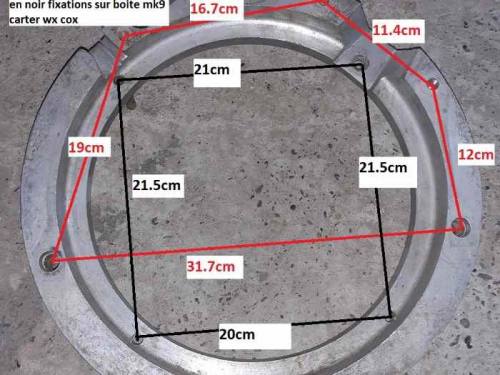 entretoise Hewland Mk8- 9 - 5 et moteu...