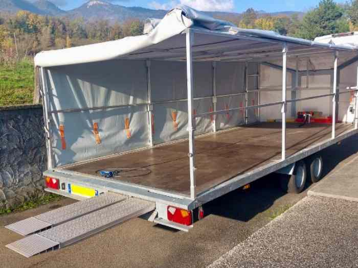 Remorque porte voiture fermée DELBERG 3