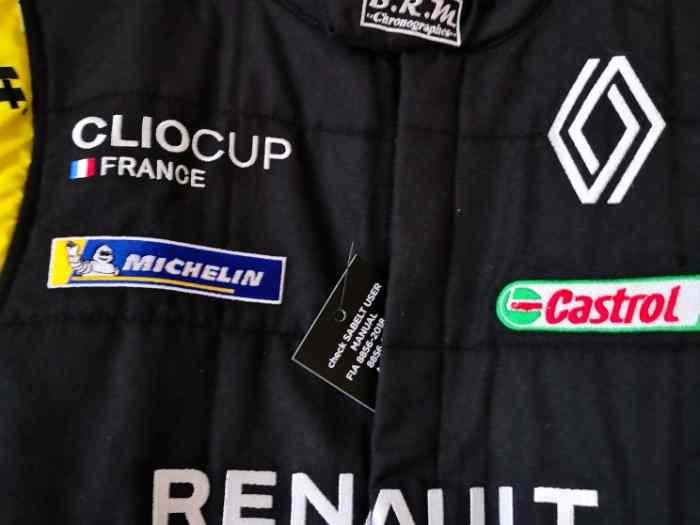 Combinaison pilote Sabelt FIA 8856-2018, DC.116.21-O, Renault Clio Cup France , neuve, taille 54 1