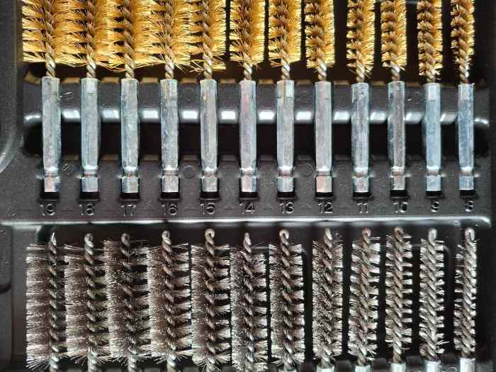 Coffret de brosses nylon Acier Laiton 2