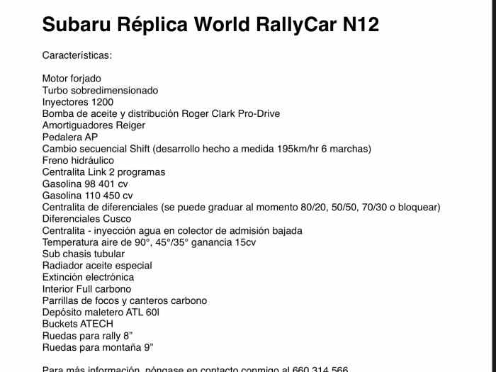 Subaru replica wrc 1