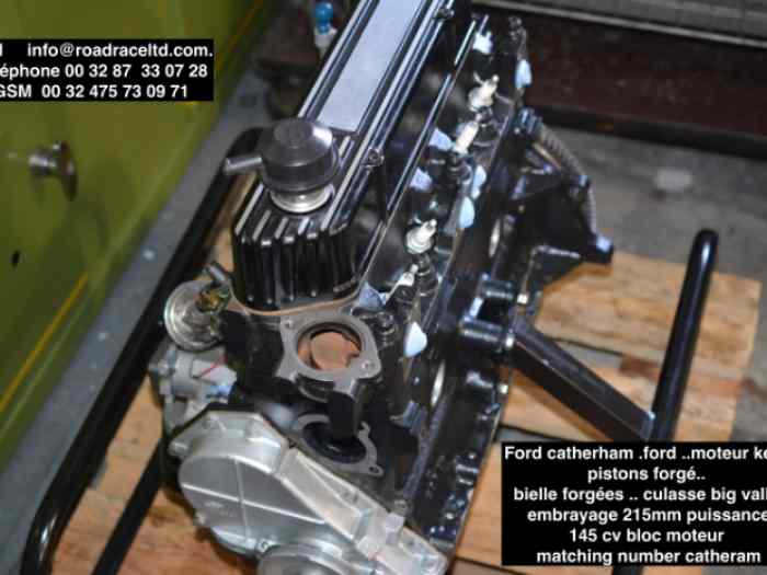 Ford catherham ..ford ....moteur kent pistons forgé bielle forgées culasse big valle embrayage 215mm puissance 145 cv 5