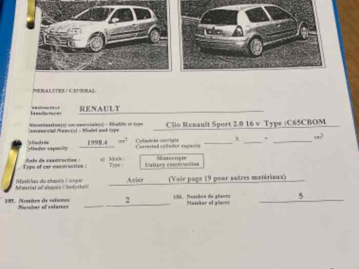 Fiches Clio rs1
