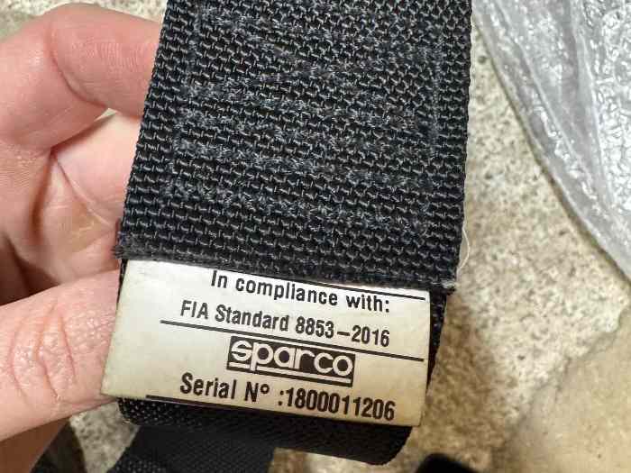 Paire d’Harnais sparco 6pts 2