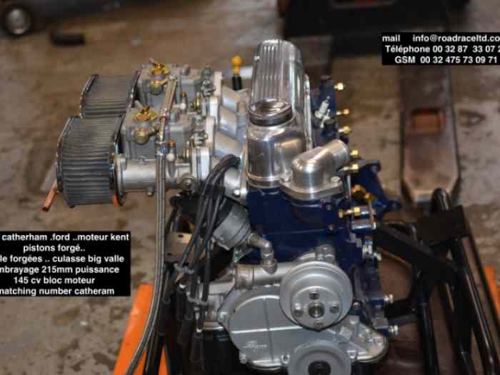 Ford catherham ..ford ....moteur kent pistons forgé bielle forgées culasse big valle embrayage 215mm puissance 145 cv 3