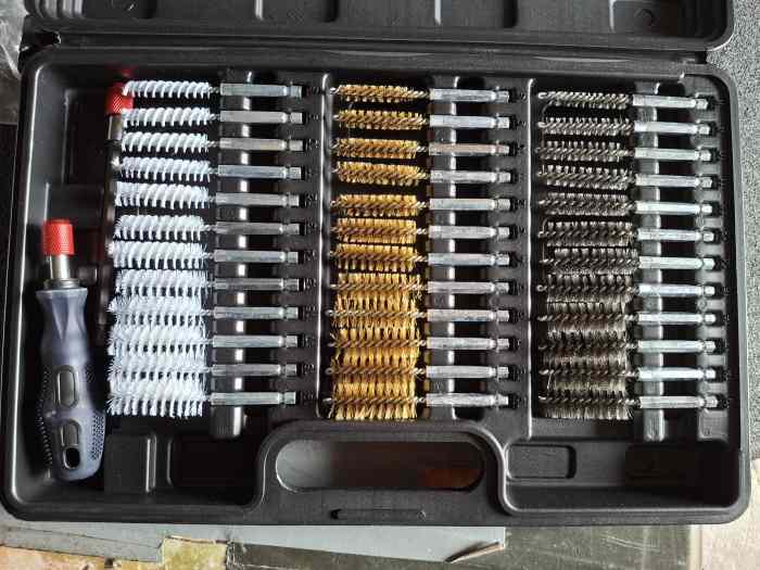 Coffret de brosses nylon Acier Laiton