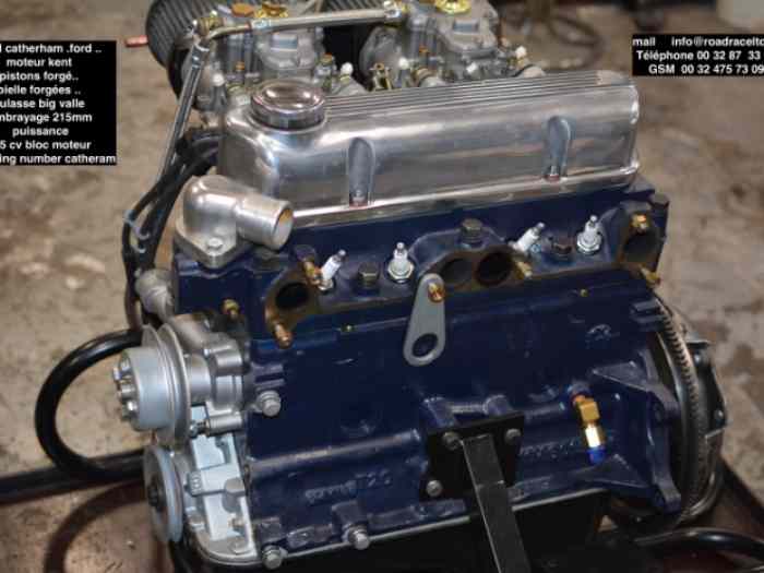 Ford catherham ..ford ....moteur kent pistons forgé bielle forgées culasse big valle embrayage 215mm puissance 145 cv 4