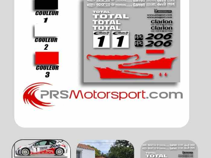 Kit décoration 206 type wrc