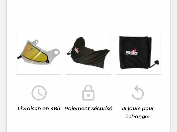 Bonjour vend 2 visière stilo st5 une iridium bleu et une jaune équipée de roll off plus 2 rouleaux de film neuf servi 6 course valeur neuf 395€ voir photo cédé à 260 2