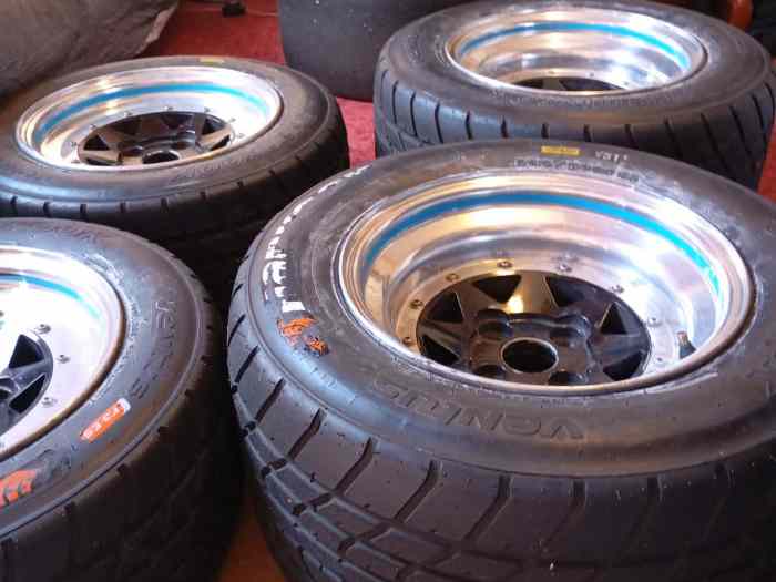 jantes madin 13 4x100 avec pneus pluie hankook 2