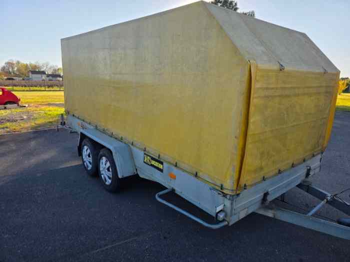 Remorque porte voiture bâché 1