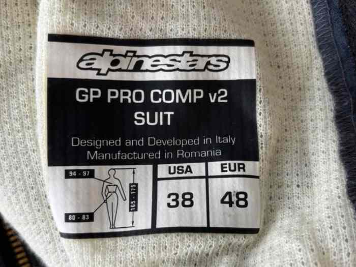 Combinaison ALPINESTARS FIA GP PRO COMP V2 TAILLE 48 3