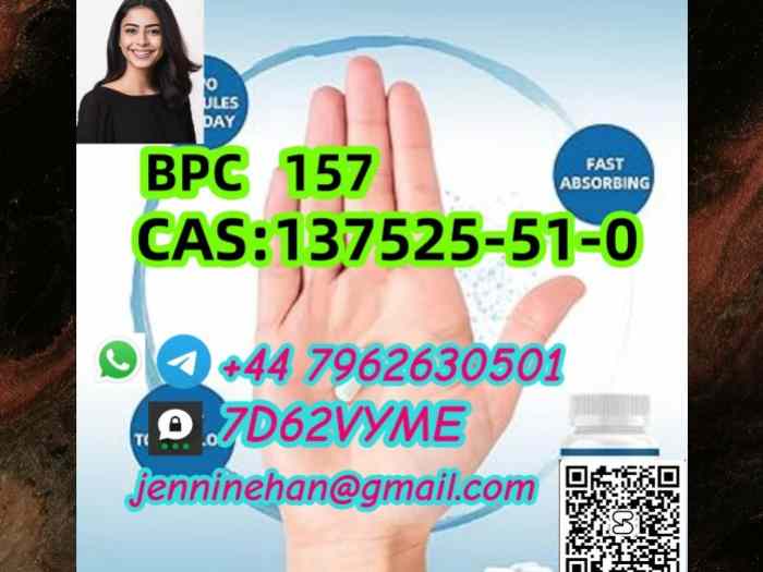 Good Price CAS:137525-51-0丨BPC 157 for Sale with best price +44 7962630501 3