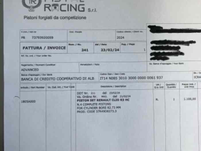 Pistons Clio R3 2