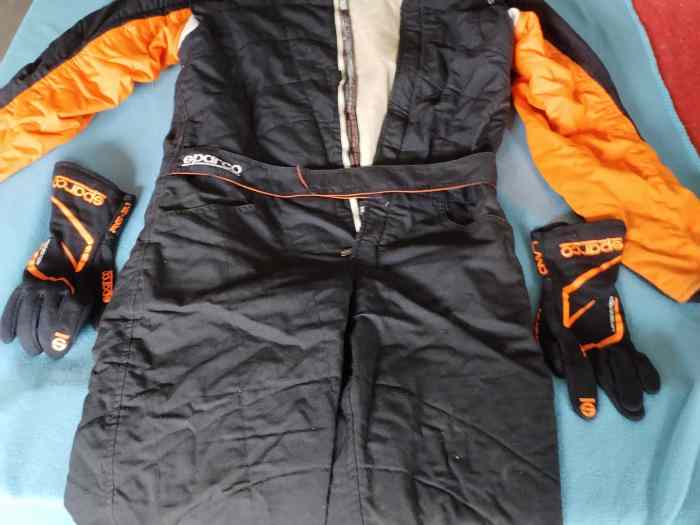 Combinaison Sparco T58 noire et orange...