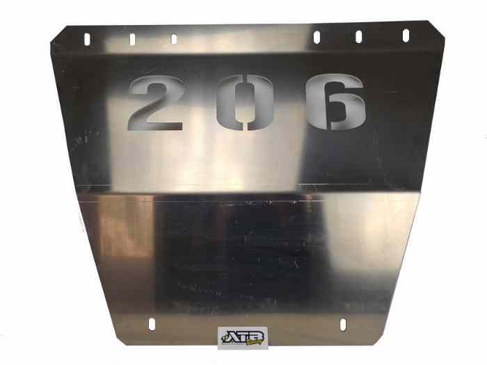 Protège carter 206 aluminium renforcé