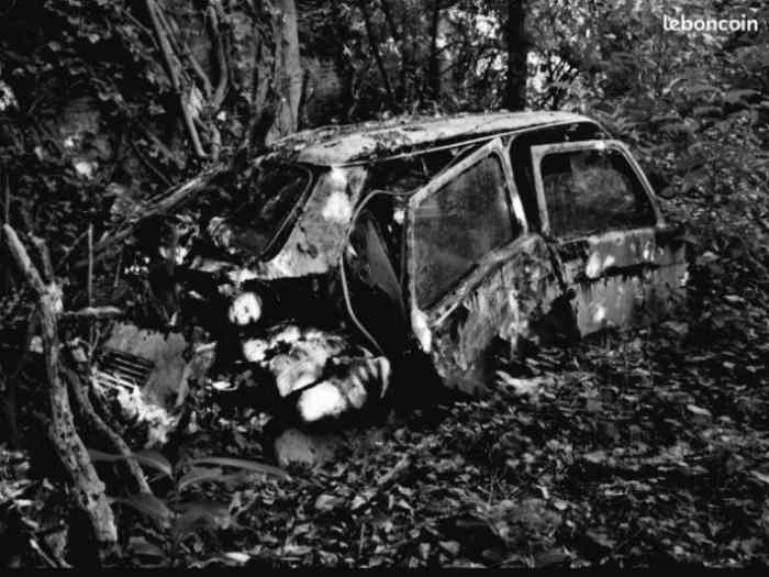 caisse irrécupérable de simca rallye 1 avec Carte grise et plaque 0