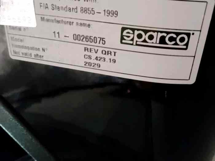 2 Baquets Sparco Rev. 1 seul regio 1
