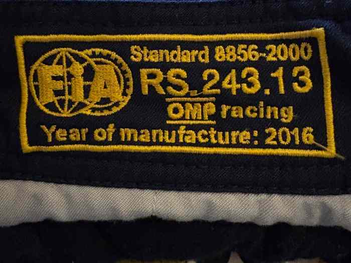 Combinaison OMP homologuée FIA taille 56 2