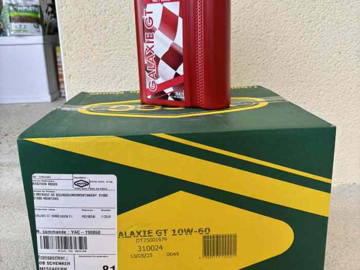 Huile Galaxie GT 10W-60 Yacco 0