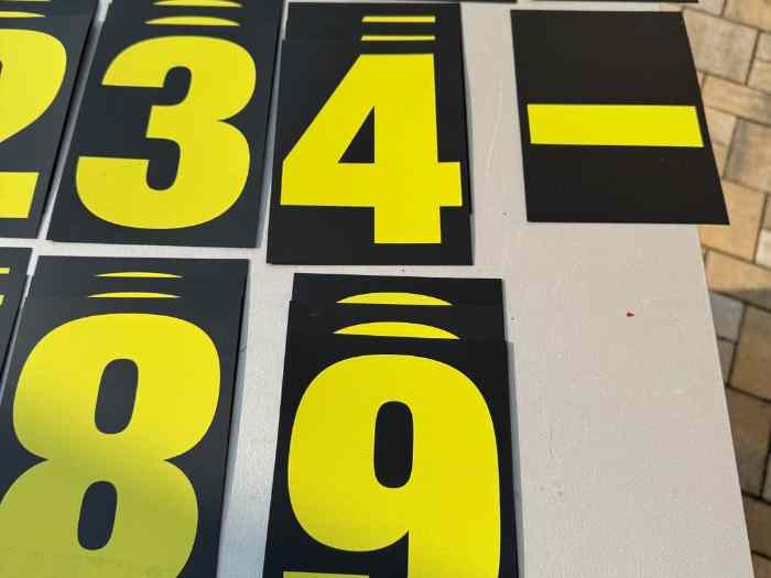 Kit numéro affichage 0
