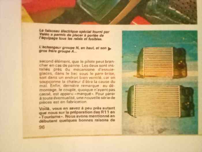 Échangeur Renault 11 Turbo Gr.A 150 CV 1