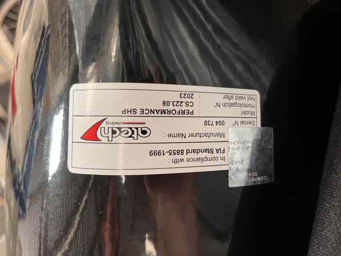 Vends baquet ATECH RACING 2