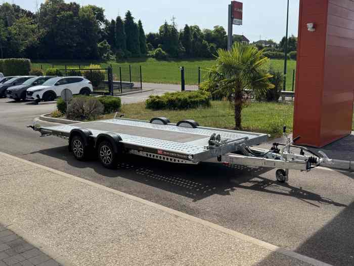 REMORQUE BRIAN JAMES NOUVELLE A-TRANSPORTER 4520 (4.50m x 2.00m) / KIT BASCULEMENT EN OPTION / TREUIL EN OPTION / TVA RECUPERABLE / PLATEAU PORTE VOITURE POUR VEHICULES BAS 1