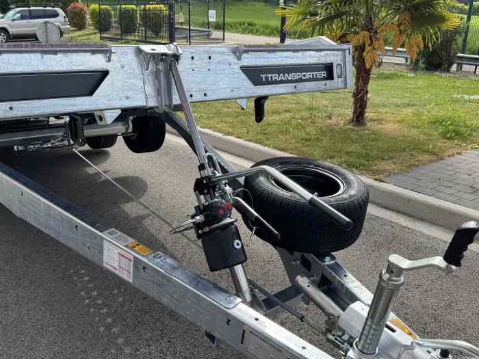 REMORQUE BRIAN JAMES T-TRANSPORTER 4.50m X 2.0m PTAC 3T 3000kg / 2 ESSIEUX / KIT BASCULEMENT + HAYON DE CHARGEMENT INCLUS 5