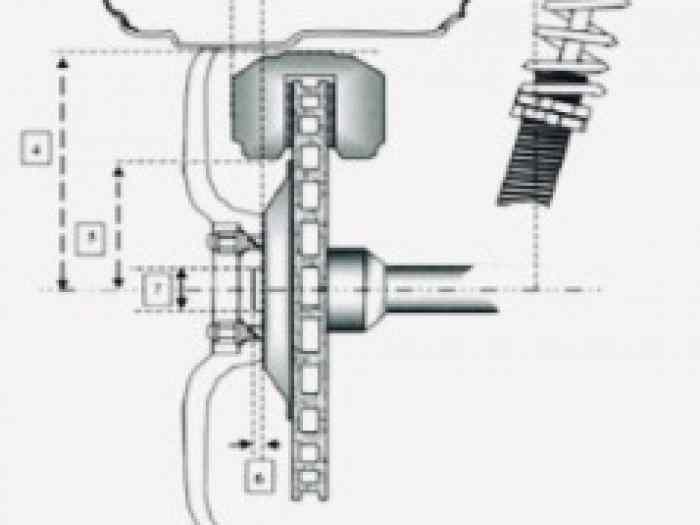 Cales alu pour gros freins ventilés A110, R8 Gordini 5