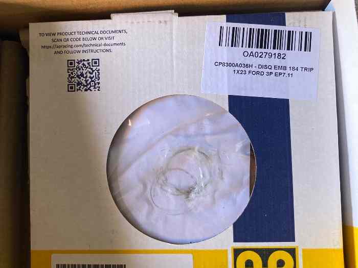 Disque embrayage ap racing 184 ep 7.11
